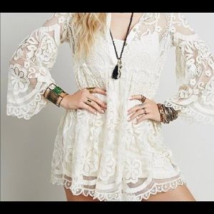 Jens pirate booty lace mini dress with slip dress underneath